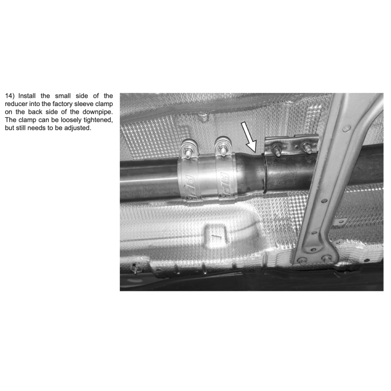 APR Réducteur de tuyau d'échappement - 70mm (2.75") to 60mm (2.36")