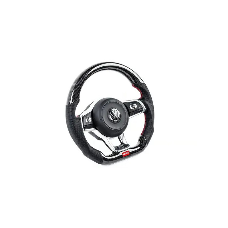 STEERING WHEEL, Rouge STITCHING, NON-PADDL