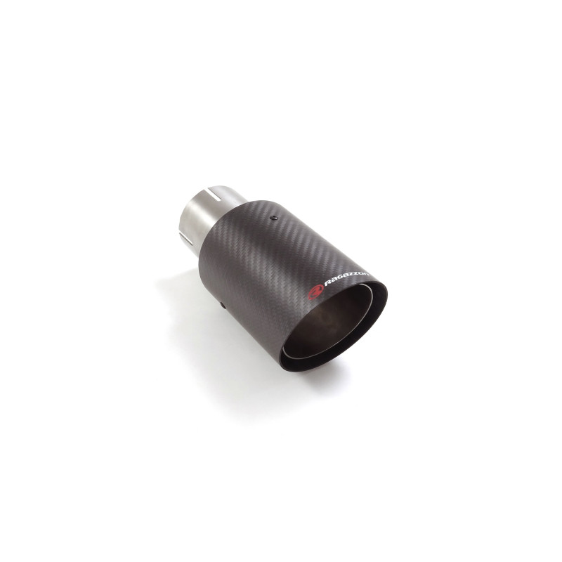 Sortie d'échappement ronde Carbon Shot 90 mm diamètre intérieur du tube d'entrée 60,5 mm longueur 190 mm Ragazzon Toyota Embouts