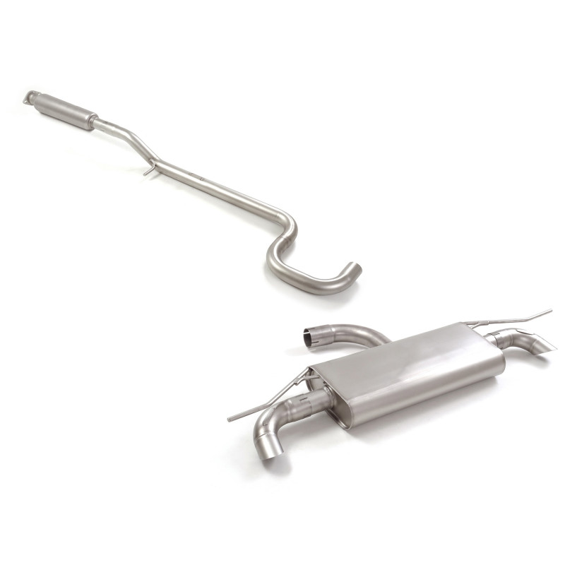 Silencieux intermédiaire en inox + Silencieux arrière duplex en inox Ragazzon Audi A3 (typ 8Y