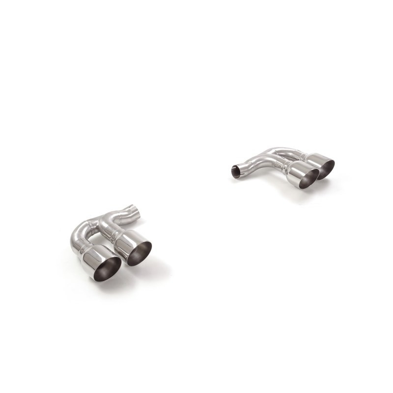 Sortie d'echappement ronde Sport Line 2 / 2x108 mm décalée en inox Ragazzon Porsche Cayenne Mk3 (typ 536