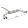 Ragazzon Rear Muffler for FIAT 500X (11/2014 - Present) 50.0741.25
