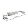 Silencieux arrière Ragazzon pour AUDI TT 8J Coupé / pour AUDI TT 8J Roadster