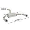 Silencieux arrière Ragazzon pour BMW Série 3 Gran Turismo (F34) (03/2013 - Aujourd'hui) 50.0881.05