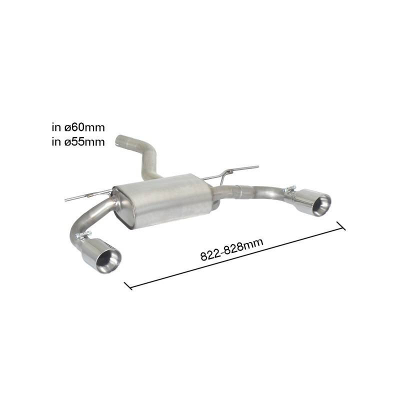 Silenciador trasero Ragazzon para BMW Serie 3 Gran Turismo (F34) (03/2013 - actualidad) 50.0881.60