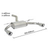 Silenciador trasero Ragazzon para BMW Serie 3 Gran Turismo (F34) (03/2013 - actualidad) 50.0881.60