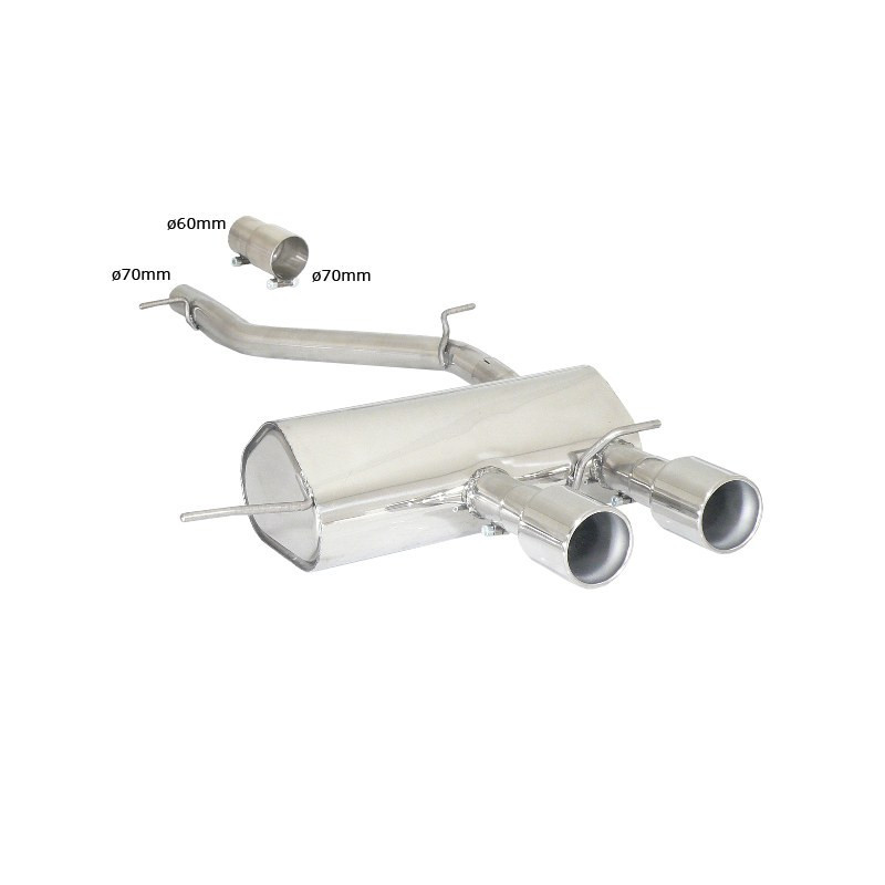 Silenziatore posteriore Ragazzon per VOLKSWAGEN Golf VI 4-Motion (10/2008 - 11/2012) 50.0303.06