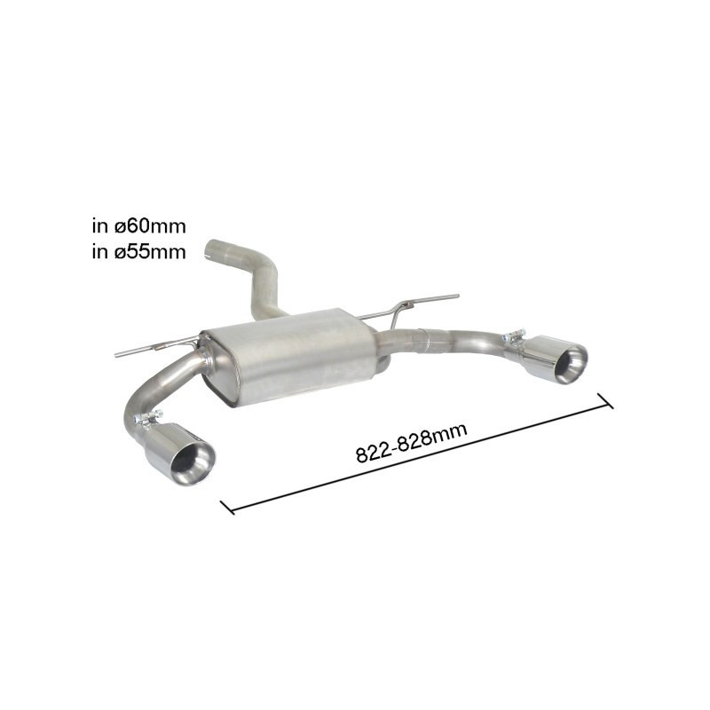 Endschalldämpfer Ragazzon für BMW 4er (F32/F33/F36) (2014 - heute) 50.0442.60