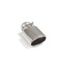 Sortie d'échappement ovale 115x70 mm en inox - diamètre intérieur du tube d'entrée 60 mm - longueur 160 mm