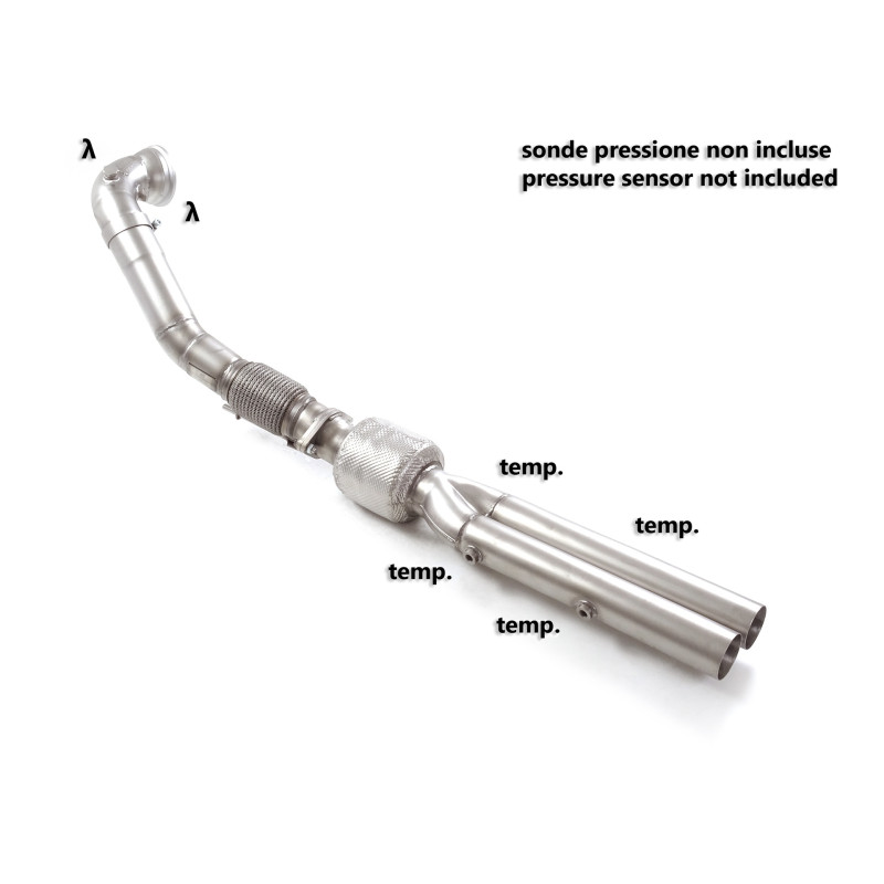 Tube remplacement cat groupe n en inox avec enlèvement du filtre à particules. Sans sondes de pression. Reprogrammation des m...