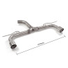 Tube arrière groupe n duplex en inox g/d avec 1 sortie ronde Sport Line 102 mm Ligne avec diamètre majoré 76 mm
