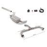 Tube antérieur groupe n sans silencieux en inox + Silencieux intermédiaire en inox + Tube arrière duplex en inox g/d avec 1 s...