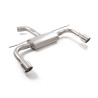 Silencieux arrière duplex en inox g/d avec sortie ronde Sport Line 102 mm Ligne avec diamètre majoré 76 mm