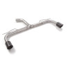 Silencieux arrière duplex en inox g/d avec sortie ronde Carbon Shot 100 mm Ligne avec diamètre majoré 76 mm