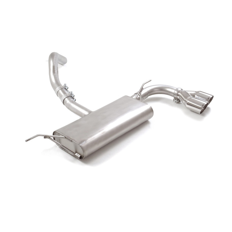 Silencieux arrière en inox avec 2 sorties rondes Sport Line 80 mm décalées Ligne avec diamètre majoré 60 mm