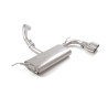 Silencieux arrière en inox avec 2 sorties rondes Sport Line 80 mm décalées Ligne avec diamètre majoré 60 mm