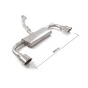 Silencieux arrière duplex en inox g/d avec 1 sortie ovale Sport Line 135x90 mm Ligne avec diamètre majoré 60 mm