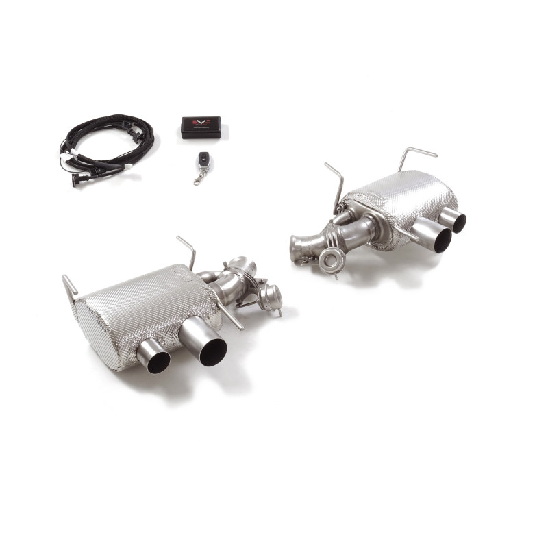 Silencieux arrière duplex en inox g/d group n pour sortie esthétiques originaux Avec valves à dépression. Avec kit supplément...