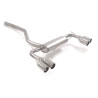 Silencieux arrière duplex en inox g/d avec 2 sorties rondes 80 mm décalées Ligne avec diamètre majoré 60 mm