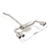 Silencieux arrière duplex en inox g/d avec 2 sorties rondes 80 mm décalées Ligne avec diamètre majoré 60 mm