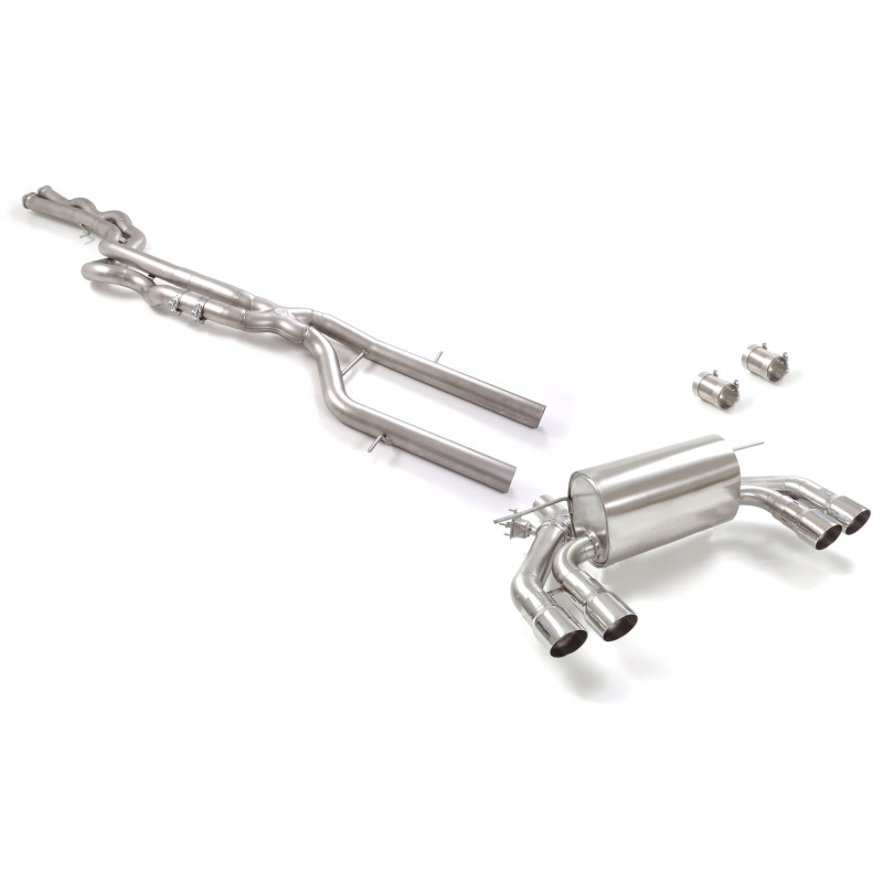 Tubes remplacement filtres OPF / GPF groupe n en inox Gauche/Droite + Tube intermédiaire groupe n sans silencieux en inox + S...