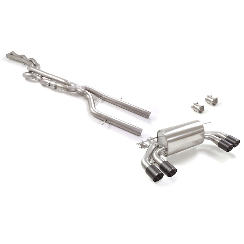 Tubes remplacement filtres OPF / GPF groupe n en inox Gauche/Droite + Tube intermédiaire groupe n sans silencieux en inox + S...