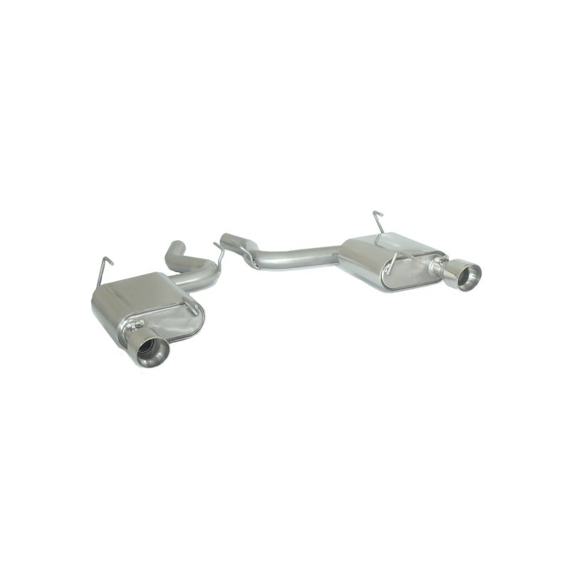 Silencieux arrière duplex en inox g/d avec sortie ronde Sport Line 102 mm Ligne avec diamètre majoré 70 mm