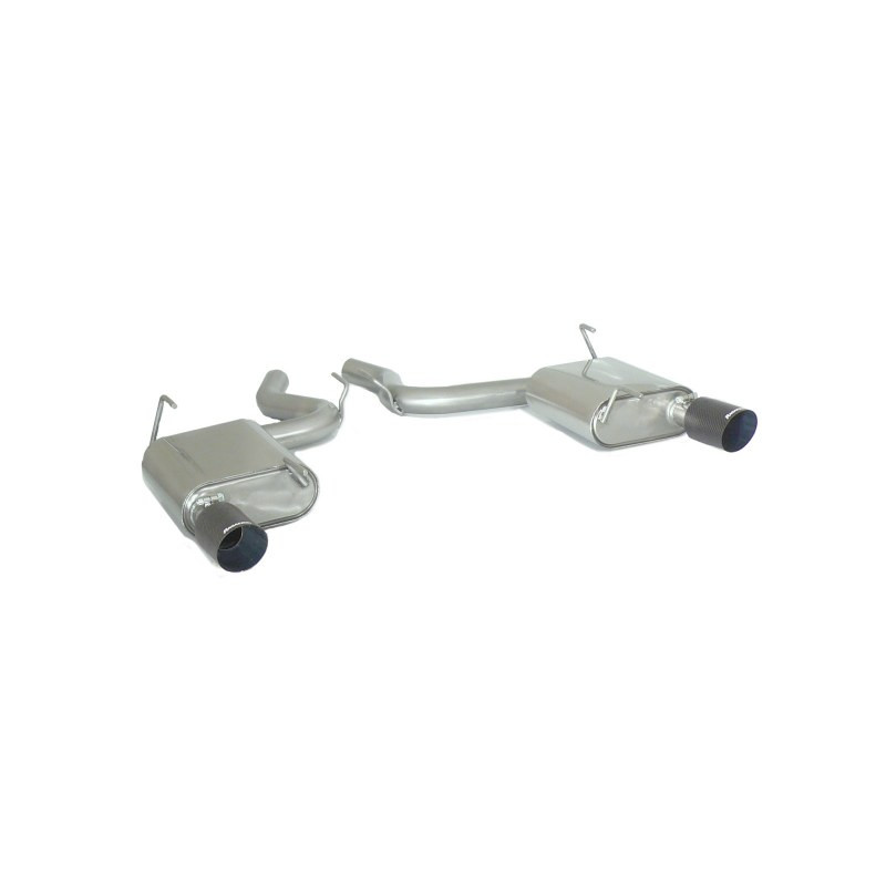 Silencieux arrière duplex en inox g/d avec sortie ronde Carbon Shot 100 mm Ligne avec diamètre majoré 70 mm