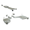 Silencieux intermédiaire en inox + Silencieux arrière duplex en inox g/d avec sortie ronde Sport Line 102 mm Ligne avec diamè...