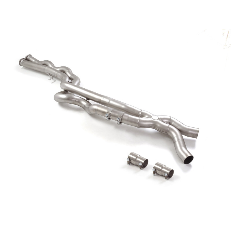 Tubes remplacement filtres OPF / GPF groupe n en inox Gauche/Droite + Tube intermédiaire groupe n sans silencieux en inox Lig...
