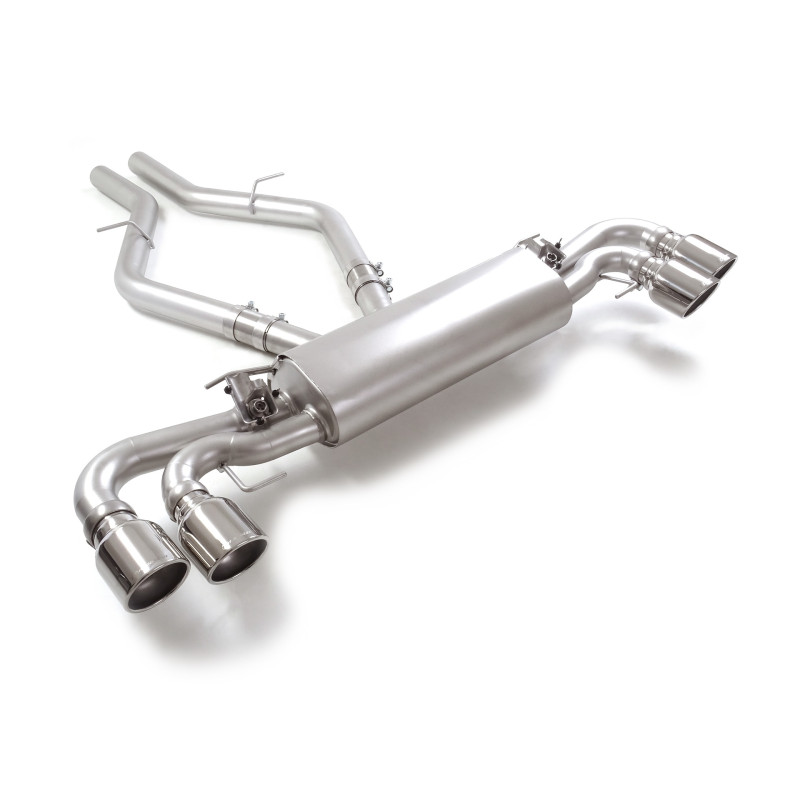 Silencieux arrière duplex en inox g/d avec 2 sortie ronde Sport Line 114 mm avec valves integrées.Les valves sont contrôlées...