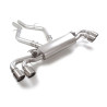 Silencieux arrière duplex en inox g/d avec 2 sortie ronde Sport Line 114 mm avec valves integrées.Les valves sont contrôlées...