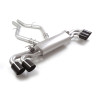 Silencieux arrière duplex en inox g/d avec 2 sortie ronde Carbon Shot 110 mm décalées avec valves integrées.Les valves sont c...