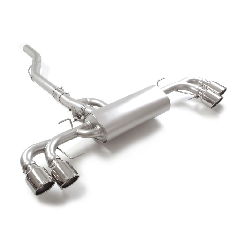 Silencieux arrière duplex en inox g/d avec 2 sortie ronde Sport Line 114 mm avec valve integrées.La valve est contrôlée par l...