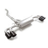 Silencieux arrière duplex en inox g/d avec 2 sortie ronde Carbon Shot 110 mm décalées avec valve integrées.La valve est contr...