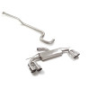 Tube intermédiaire groupe n sans silencieux en inox + Silencieux arrière duplex en inox g/d avec 2 sortie ronde Sport Line 10...
