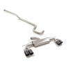 Tube intermédiaire groupe n sans silencieux en inox + Silencieux arrière duplex en inox g/d avec 2 sortie ronde Carbon Shot 1...