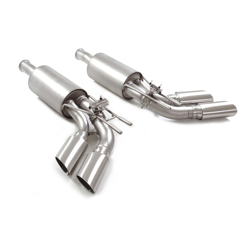 Silencieux arrière duplex en inox g/d avec 2 sortie ovale Sport Line 118x82 mm avec valves integrées.Les valves sont contrôlé...