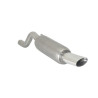 Silencieux arrière en inox avec 1 sortie ovale Sport Line 110x65 mm Hydroforming Technology