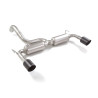 Silencieux arrière duplex en inox g/d avec sortie ronde Carbon Shot 100 mm Ligne avec diamètre majoré 63,5 mm
