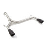 Tube arrière groupe n duplex en inox g/d avec 1 sortie ronde Sport Line Black 102 mm Ligne avec diamètre majoré 63,5 mm