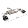 Silencieux arrière duplex en inox g/d avec 2 sortie ronde Sport Line Black 102 mm décalées Ligne avec diamètre majoré 60 mm