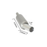 Silencieux arrière universal en inox avec 1 sortie ronde Sport Line 90 mm - Ø int. 56/61 mm - à souder - sortie inclinée à 19...