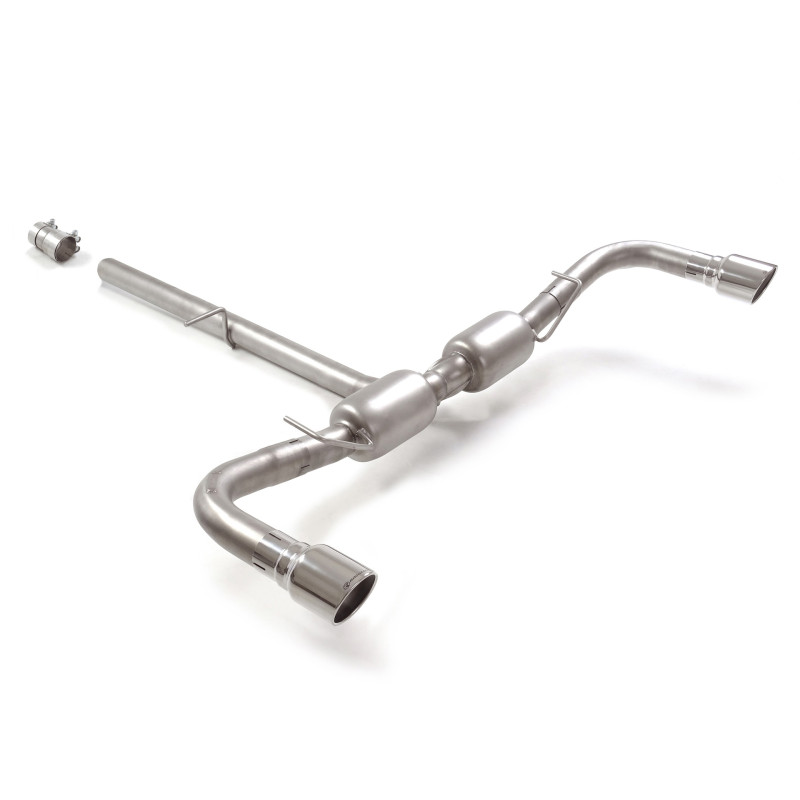 Silencieux arrière duplex en inox g/d avec sortie ronde Sport Line 90 mm Ligne avec diamètre majoré 60 mm