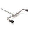 Silencieux arrière duplex en inox g/d avec sortie ronde Carbon Shot 90 mm Ligne avec diamètre majoré 60 mm