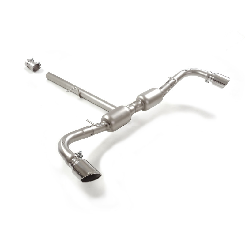 Silencieux arrière duplex en inox g/d avec sortie ronde Sport Line 95 mm Ligne avec diamètre majoré 60 mm