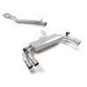 Tube intermédiaire groupe n sans silencieux en inox + Silencieux arrière duplex en inox g/d avec 2 sorties rondes Sport Line...