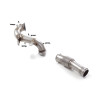 Tube remplacement cat groupe n en inox avec enlèvement du filtre à particules. Tous les emplacements des sondes d’origine pré...