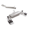 Tube intermédiaire groupe n sans silencieux en inox + Silencieux arrière duplex en inox g/d avec 2 sorties rondes Carbon Shot...
