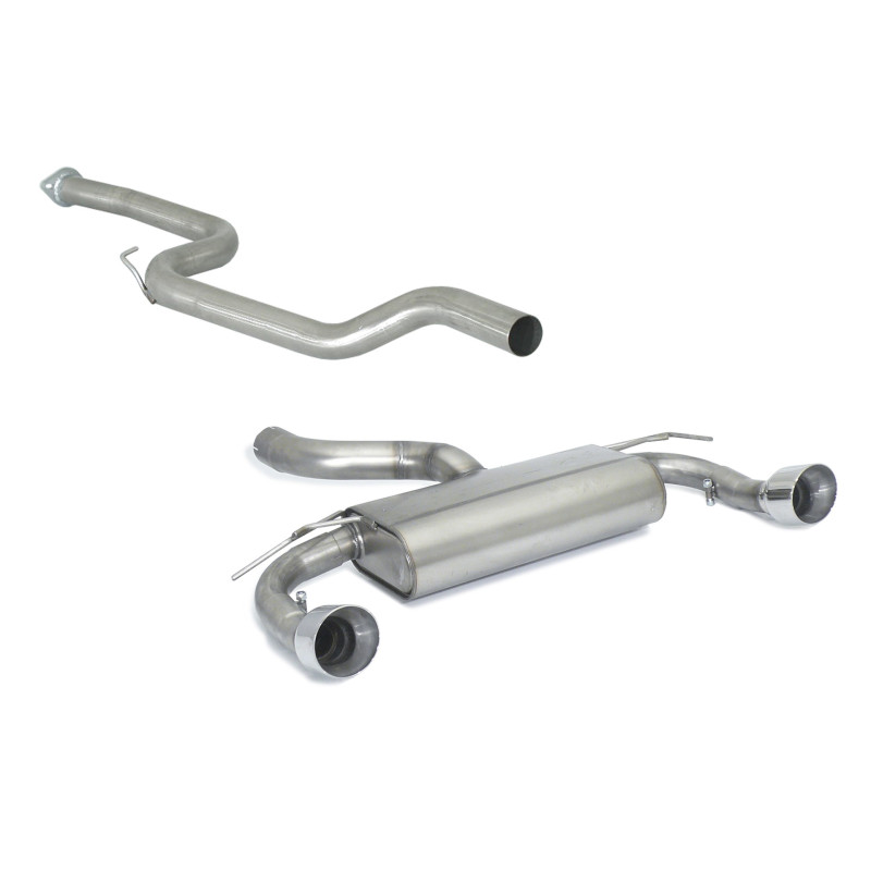 Tube intermédiaire groupe n sans silencieux en inox + Silencieux arrière duplex en inox g/d avec sortie ronde Sport Line 108...